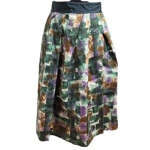 Italian Painterly Abstract Tulip Skirt Piazza Sempione LaVia 18 IT 44 Museumcore